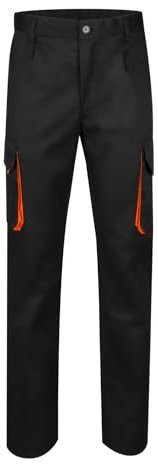 Velilla 103004 - Pantaloni multitasche (Taglie 56) colore nero e arancione