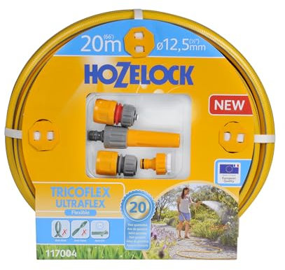 Hozelock 20 m Tricoflex Ultraflex Schlauch Starter-Set (12,5 mm Durchm.)
