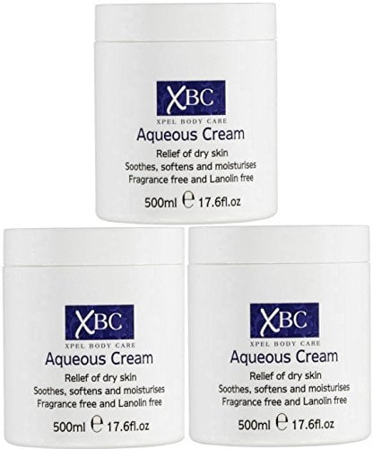 3 x 500ml XBC Aqueous Cream Emollient Large Tub Relief for Dry Skin