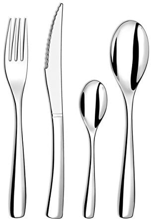 Amefa 246000AF01C40 Danube Couverts de table/coffret 6 personnes Acier Inoxydable/Couvert Monobloc Finition Brillante 13,7 x 7 x 26,5 cm