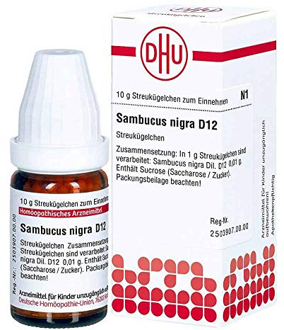 DHU Sambucus nigra D12 Streukügelchen, 10 g Globuli