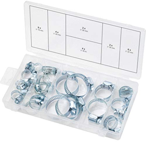 KS Tools 970.0070 Sortiment Schlauchschellen, Ø 16-40mm, 26-tlg. | 970.0070, Sortimentskasten