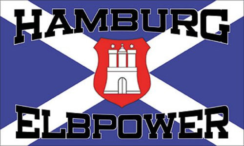 Fan-O-Menal Deko-Fahne - Hamburg Elbpower - Gr. ca. 150x90 cm - 24031