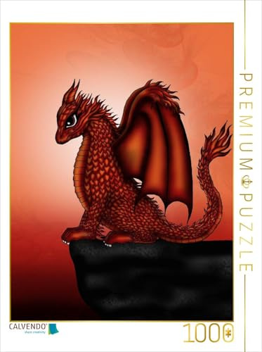 CALVENDO Puzzle Feuer Drache | 1000 Teile Lege-Größe 48 x 64 cm Foto-Puzzle für glückliche Stunden
