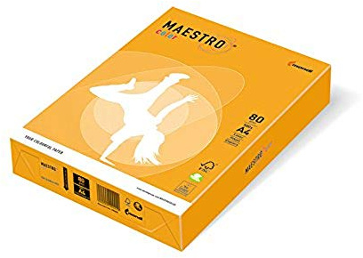 Rezeptpapier farbig Maestro Colour A4 gr. 80 ff. 500 - Farbe GELB ZAFFERANO AG10