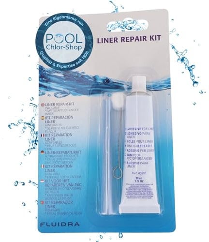 Duraol Kit de Réparation Piscine sous l'eau I Kit Comprenant de la Colle & 2 Rustines de 20 x 9,5 cm I Répare Les Produits Gonflables en PVC & Les Liners de Piscine I Kit de Réparation sous-Marine