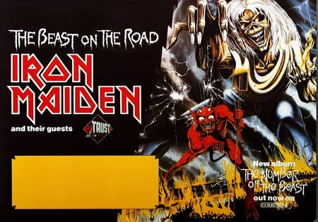 Iron Maiden - Beast On The Road 1982 - Poster, Concertposter, Concert