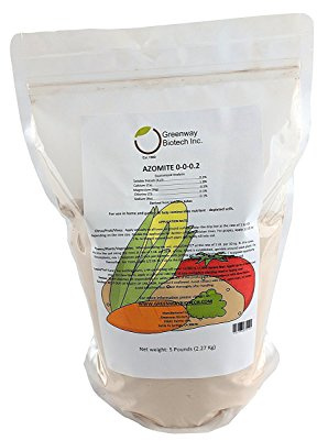 Greenway Biotech Azomite Rock Dust Volcanic Ash Organic Fertilizer with Micronutrient and Trace Minerals- Natural Mineral Soluble Plant Fertilizers for Enhances and Increases Crop Yield (5 Pounds)