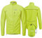 FDX Men’s Cycling Jacket - Waterproof Lightweight Breathable Cycle Rain Jersey - High Visibility Full Sleeves Reflective Tops - Windproof Coat for Running, Riding, Mountain Bike Racing(Yellow, M)