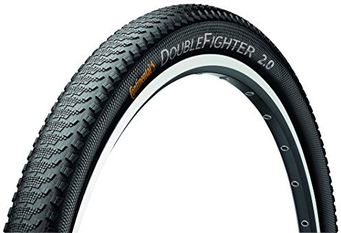 CONTINENTAL DoubleFighter III Bicycle Tire, Unisex-Adult, Black, 26, 26 x 1.90