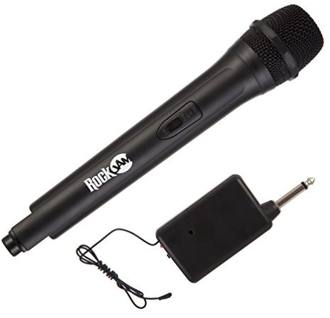 RockJam RJWM33-BK Highfidelity Wireless Microphone for karaoke and home Black