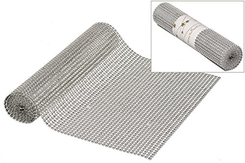BOLTZE Band Kunststoffband Tischband Glamour Tischdeko mit Strass Weihnachten Hochzeit Geburtstag Taufe L 150cm