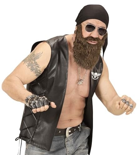 widmann-wdm74604 disfraz Adulto hombre, Marrón Negro, wdm74604