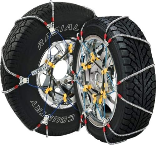 SCC SZ143 Super Z6 Cable Tire Chain for Passenger Cars, Pickups, and SUVs - Set of 2