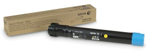 Xerox Genuine Phaser 7800 Cyan High Capacity Toner Cartridge (17,200 Pages) - 106R01566