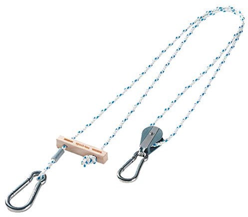 Sport-Tec Seilzug mit Karabinerhaken für Schlingentisch, Flaschenzug, Seilwinde 115-200 cm