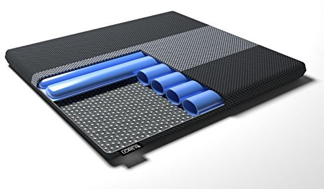 Hochwertiges aufblasbares Sitzkissen, Luftkissen, aufblasbares Sitzkissen „LOREY-AIR010“ (Anthrazit/Terra)