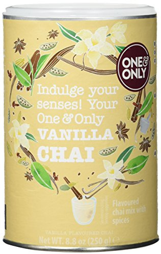 One&Only Vanilla Chai Powder 250g Dose, 1er Pack (1 x 250 g) | Würzig milder Vanille Chai Latte Tee, Zubereitung mit heißer Milch oder Milchalternativen, wiederverschließbare Dose