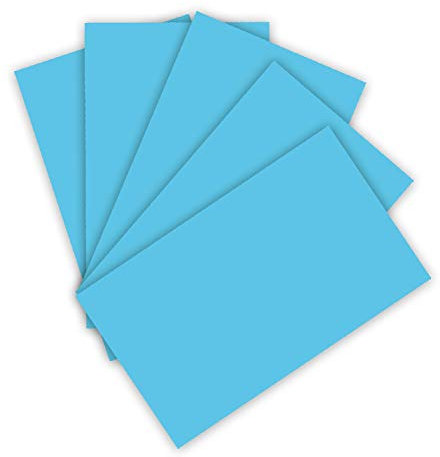 folia 6122/4/30 - Tonkarton 220 g/m², Bastelkarton in himmelblau, DIN A4, 100 Blatt, als Grundlage für zahlreiche Bastelarbeiten