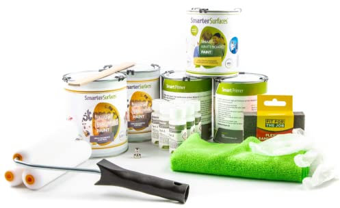 SmarterSurfaces Whiteboard Paints (6m²) - Dry Erase Whiteboard Paint for Walls | White Board Wall Paints | Easy to Apply | Magnetic Whiteboard Paint Dry Erase for Smooth Surfaces | Indoor Use Only