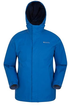 Mountain Warehouse Torrent Mens Jacket - Waterproof Rain Coat, Lightweight Coat, Taped Seams Outerwear, Two Zipped Pockets Casual Jacket - for Travelling, Cobalt, XXL
