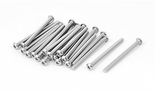 sourcingmap M3 x 40 mm en acier inoxydable Bouton Tête prise Bouchon à vis 25pcs