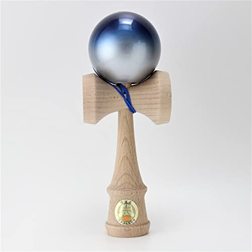 Yamagata Koubou No-1343 Japan Kendama Association Certified Competition Kendama, Ozora, Premium Blue & Silver