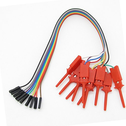 Ein Set 100 Rot Logic Analyzer Nützliche Hohe Effizienz Clip Ideal Test Haken