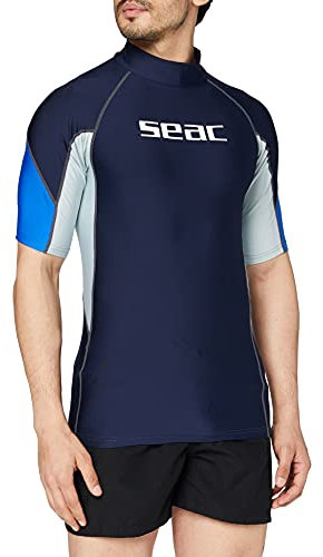 SEAC RAA Short Evo Man, Gilet de Protection Anti UV pour l' apnée et la Natation, Bleu, L