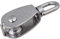 BQLZR Single Pulley Block M15 Stainless Steel Small Pulley Roller Pulley Hanging Wire for Rope Cord in Indoor and Outdoor 360°Swivel Silver Pulley Bear-Loading up to 35KG