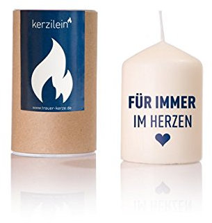 kerzilein Trauerkerze Flämmchen, dunkelblau, FÜR Immer IM Herzen