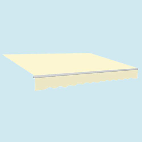 Green Bay 4x3m Garden Awning Replacement Fabric Top Cover Cream