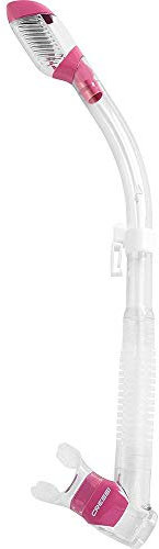 CRESSI Dry Snorkel Clear/Pink - Unisex Premium Trockenschnorchel für Tauchen/Apnoe/Schnorcheln, Transparent/Rosa, Einheitsgröße