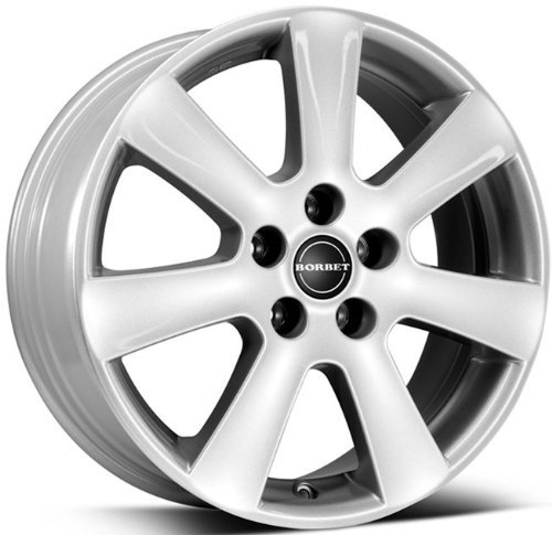 Borbet CA crystal silver 7x16 ET45 5.00x115 Hub Bore 70.10 mm - Alu felgen