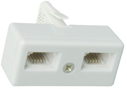 electrosmart Double / 2 Way Telephone Socket Splitter/Adaptor ~ Fits BT/Virgin Media Sockets ~ Converts 1 Input to 2 Outputs
