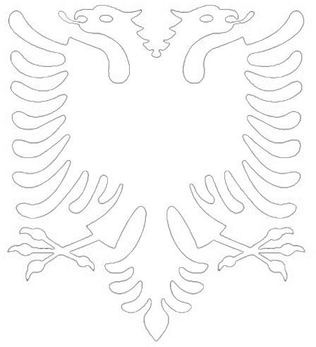 2X Auto Aufkleber Car Sticker Adler Albanien Albania Car Sticker Shqipë (ca. 11x11 cm, Weiß)