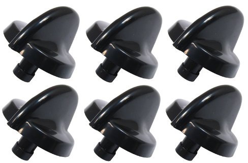 First4spares Control Knobs for Belling Oven/Cooker/Hobs (Black, Pack of 6)