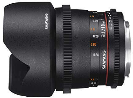 Samyang Objectif pour Canon 10 mm T3.1 Noir