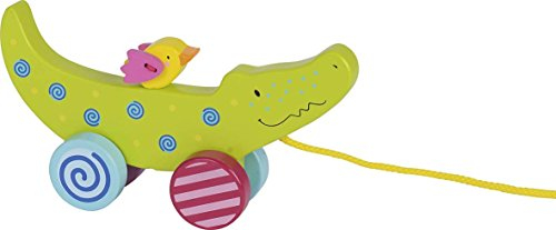 Goki 54917 – Animal Nachziehspielzeug Krokodil (Holz) (+ 1 Jahr)