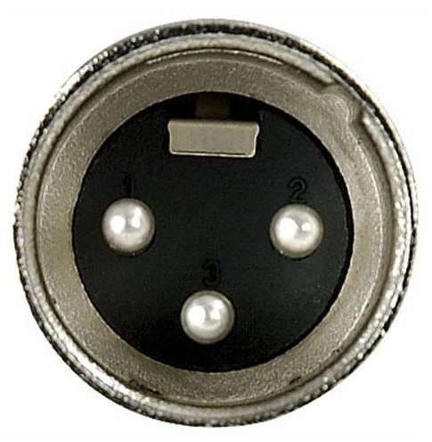 DAP XLR Stecker männlich, nickel, mit schwarzer Endkappe