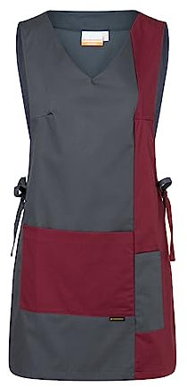 Karlowsky Überwurfkasack Marilies - 65% Polyester/35% Baumwolle - anthrazit/Bordeaux - Größe IV