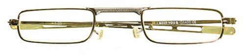 I NEED YOU Lesebrille 9 mm / +3.50 Dioptrien/Gold, 1er Pack