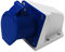 Electraline 80867, Toma mural inclinada 16A 2P+T, Azul
