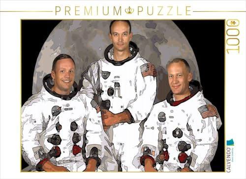 CALVENDO Puzzle Mondlandung im Comic-Stil | 1000 Teile Lege-Größe 64 x 48 cm Foto-Puzzle für glückliche Stunden