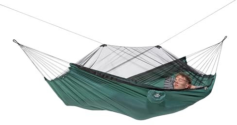 AMAZONAS Ultra-Light Hängematte Moskito Traveller 450 g 220cm x 140cm Packmaß 22,5 x 9cm bis 150kg