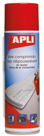 APLI 11307 - Aire comprimido para la limpieza en seco 400 ml. Ideal para teclados, ordenadores y dispositivos electrónicos