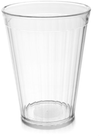 Harfield Tableware 200ml Clear Cups Tumblers (Pack of 6) Reusable Virtually Unbreakable Polycarbonate