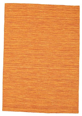 RugVista, Kelim Loom, Teppich, Kurzflor Teppich, 140 x 200 cm, Rechteckiger, Moderner Kelim Teppich, Wolle, Flur, Schlafzimmer, Küche, Wohnzimmer, Orange, Orange