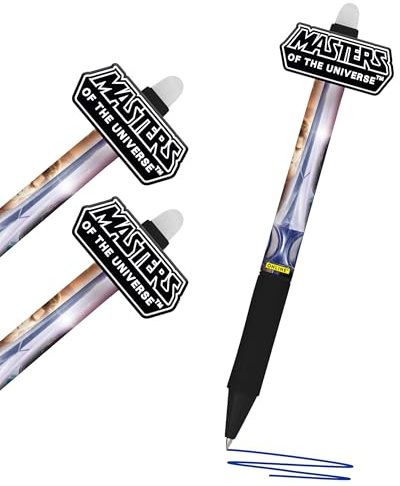 Online magiXX Fun, 3x Radierstift Masters Of The Universe I Gelschreiber blau radierbar mit 0,7mm Strichstärke I Tintenroller zum Schreibenlernen, Büro I kompatibel mit Frixion Mine I Radierbar