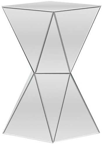 Baxton Studio Rebecca Contemporary Multi-Faceted Mirrored Side Table